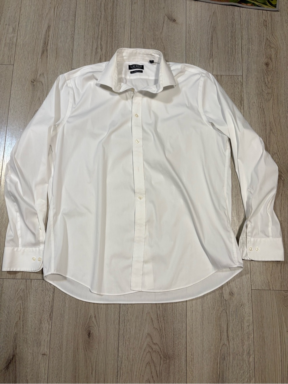 Ralph Lauren Slim Fit White Long-Sleeve Dress Shirt
